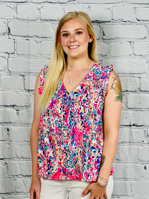 Picnics and Peonies Flutter Tank