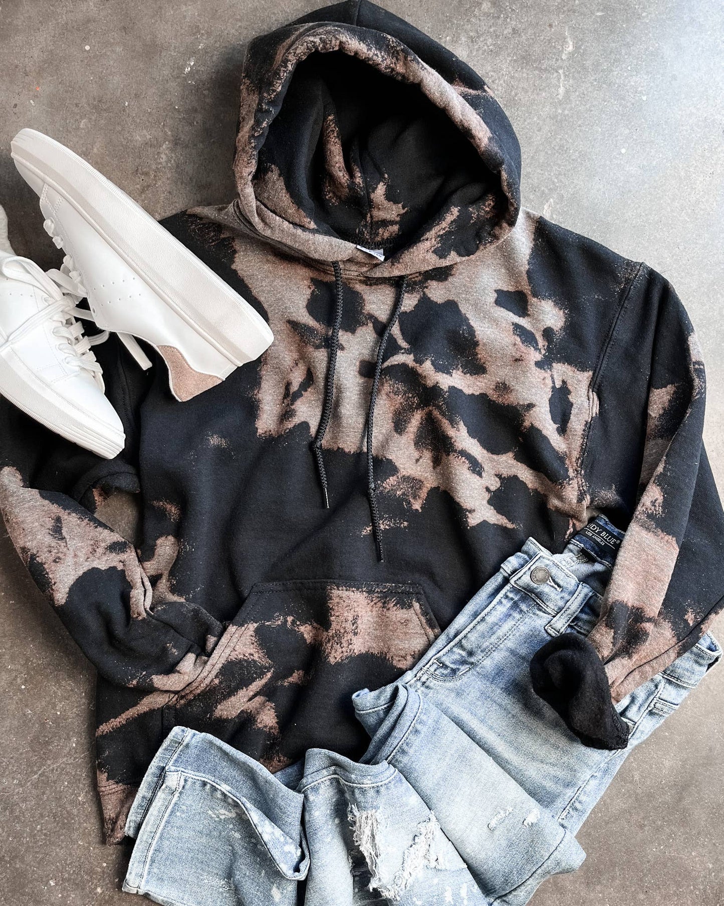 Bleached Black Hoodie