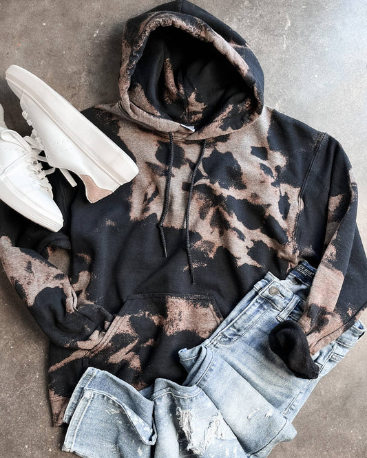 Bleached Black Hoodie