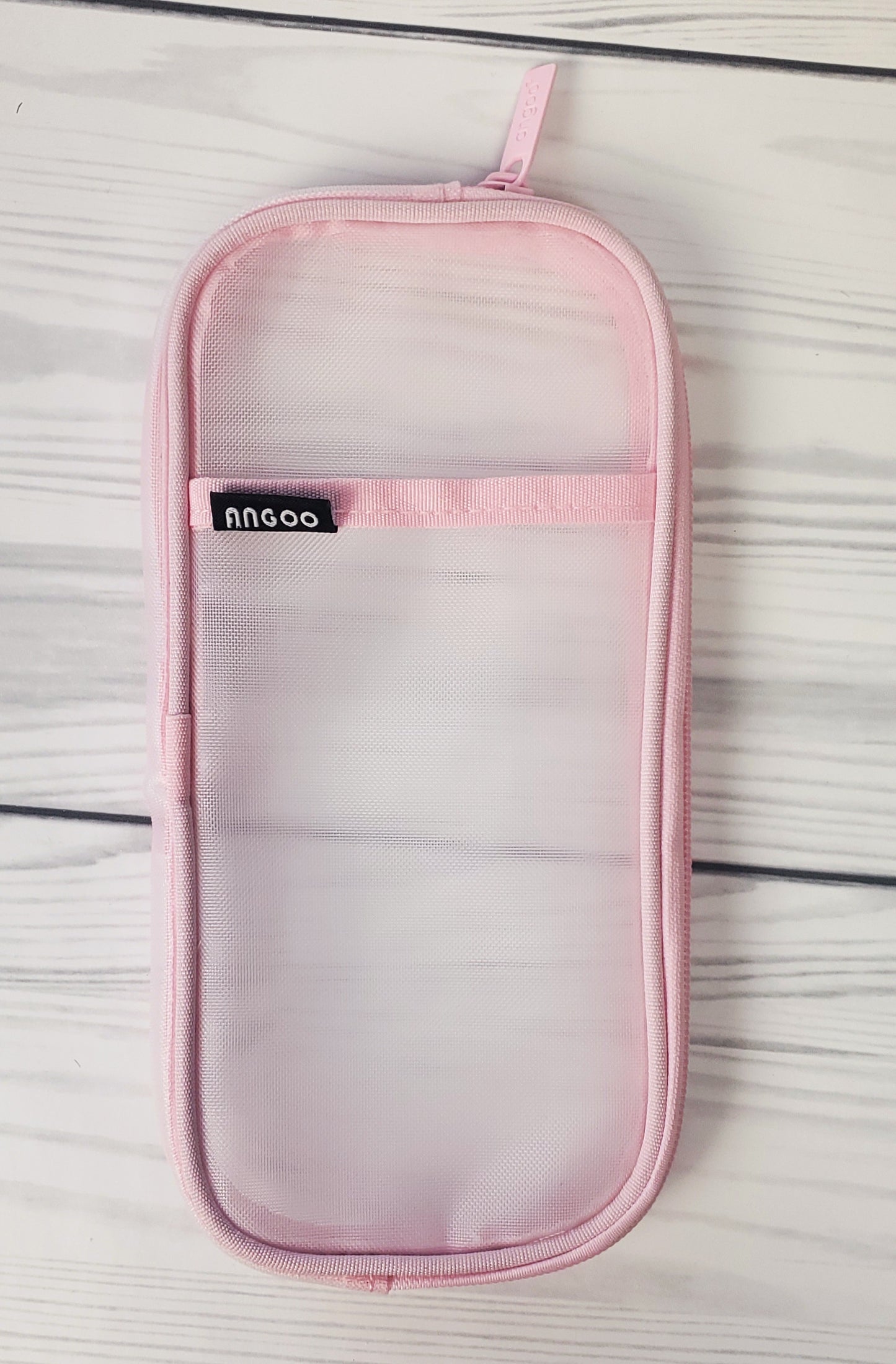 Pink Mesh Pen Bag