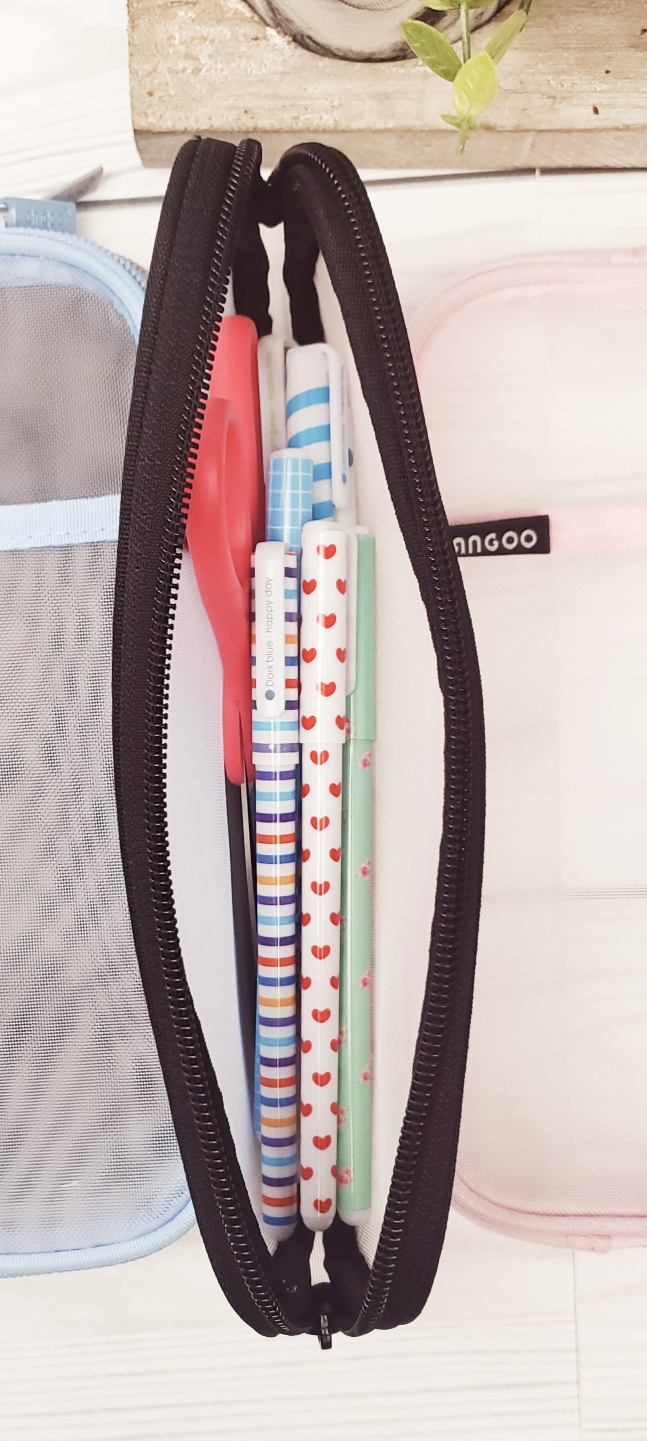Black Mesh Pen Bag
