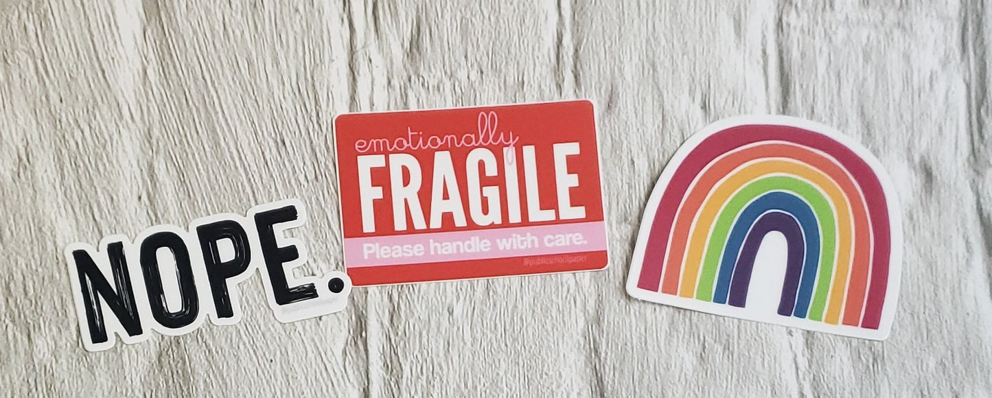 Emotionally Fragile Vinyl Sticker