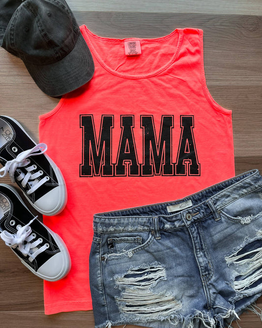 Mama Neon Comfort Colors Tank