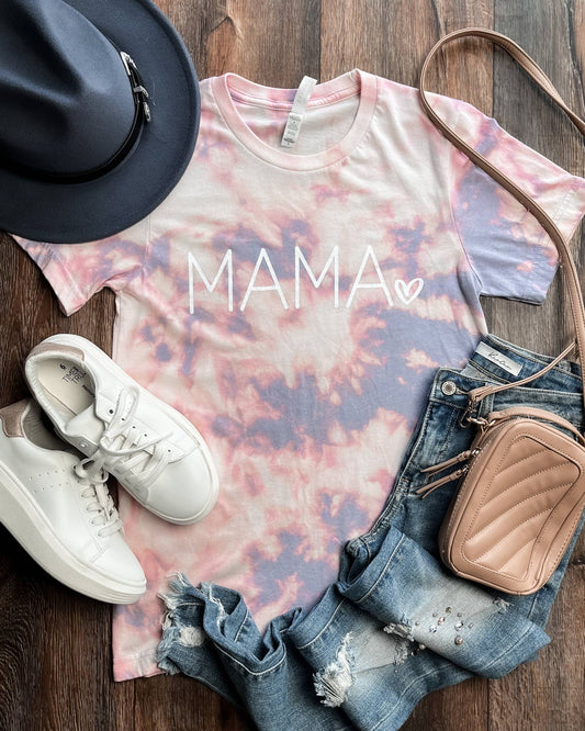 Hippie Mama Bleached Tie-Dye Tee