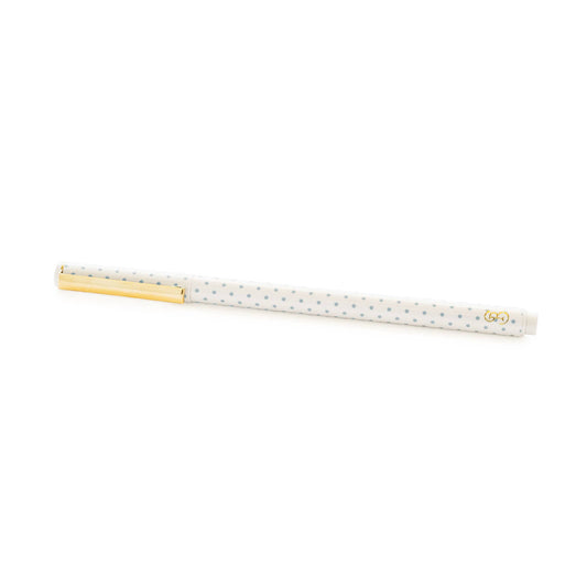 Blue Pindot Felt top pen