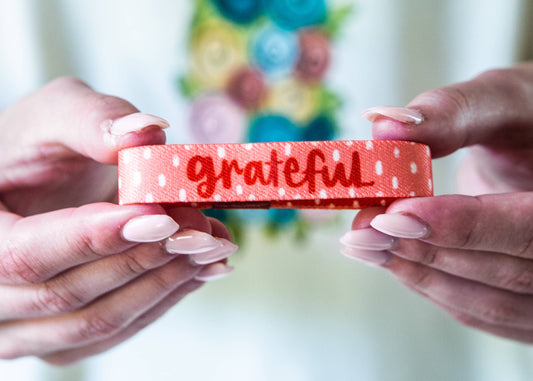 Grateful Fall Thanksgiving Stretchy Bracelet