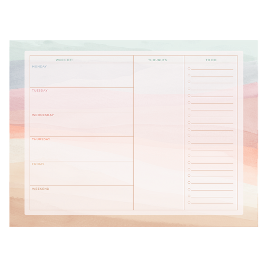 Sunset Stripes Weekly Deskpad