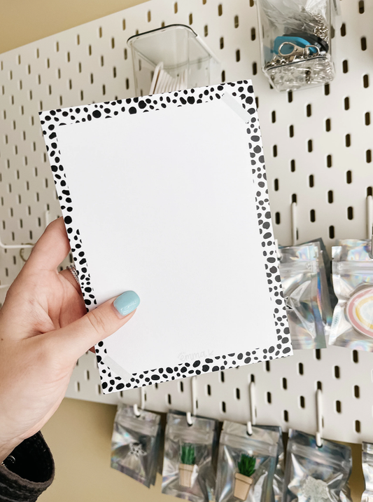 Black and White Spotted Notepad