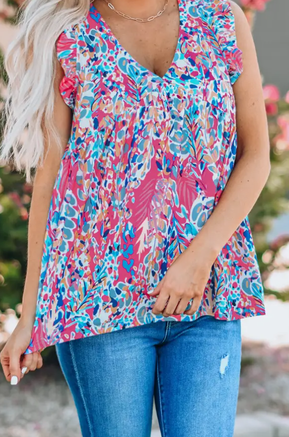 Picnics and Peonies Flutter Tank