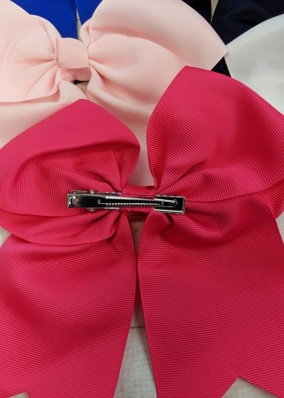 Cheer Bow with Alligator Clip: Red