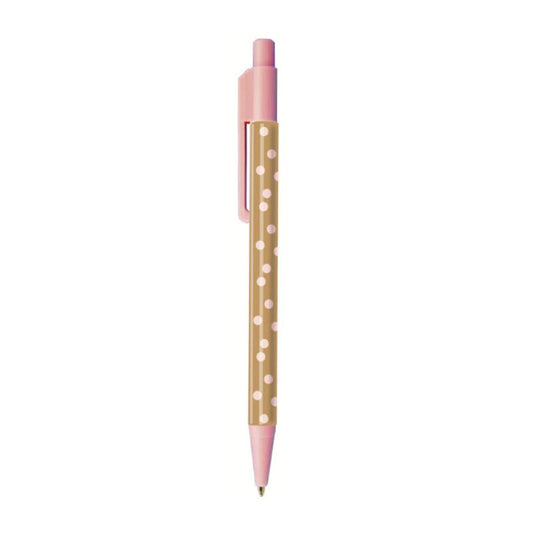 Pen | Pink & Brown Dots